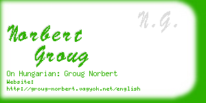 norbert groug business card